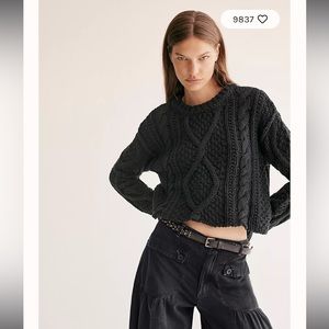 NWOT free people cutting edge cable pullover